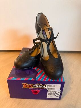 Funtasma Black T-Strap Mary Jane Heels 1920s style